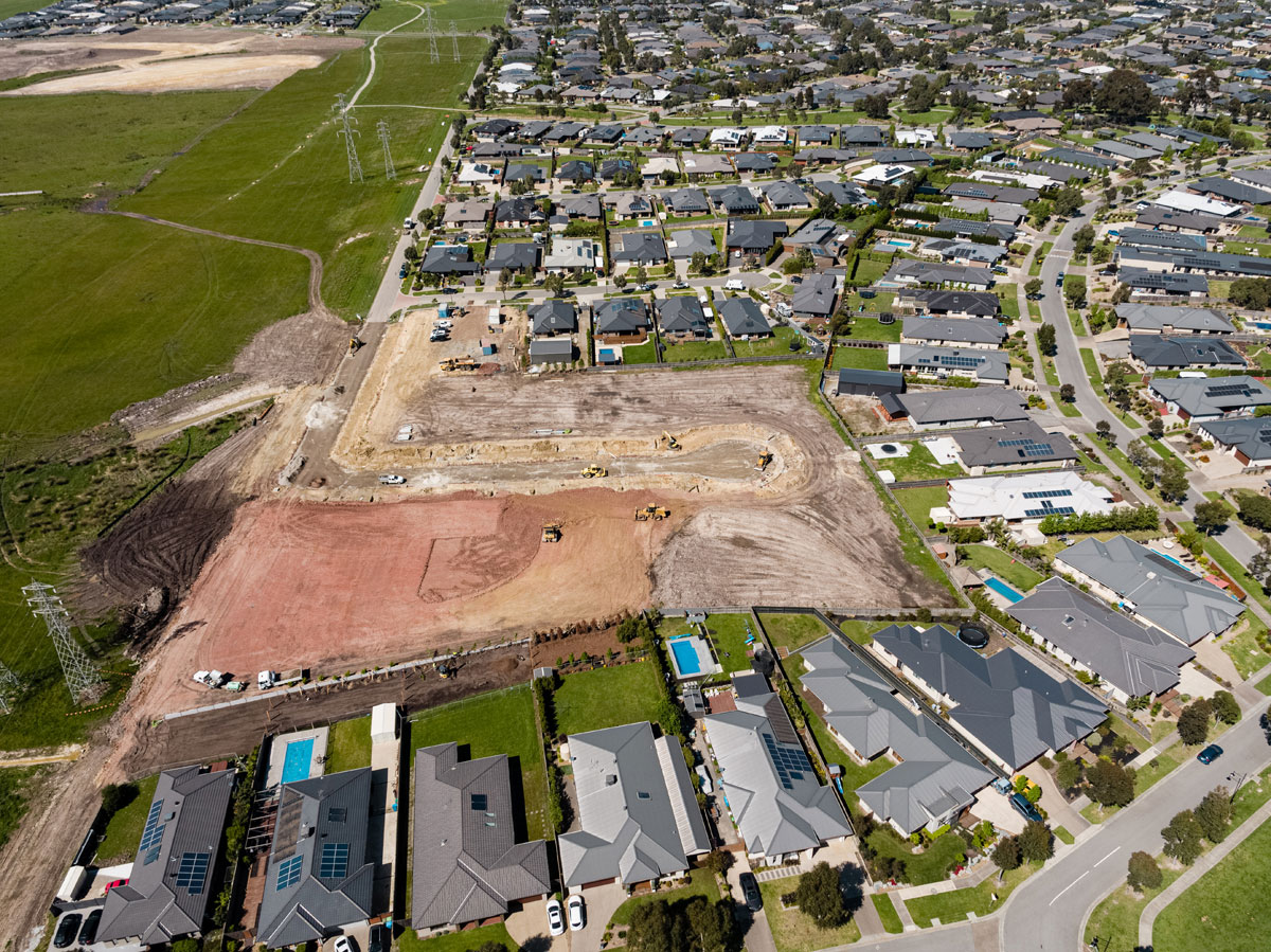 Construction is well underway at Botanic Ridge